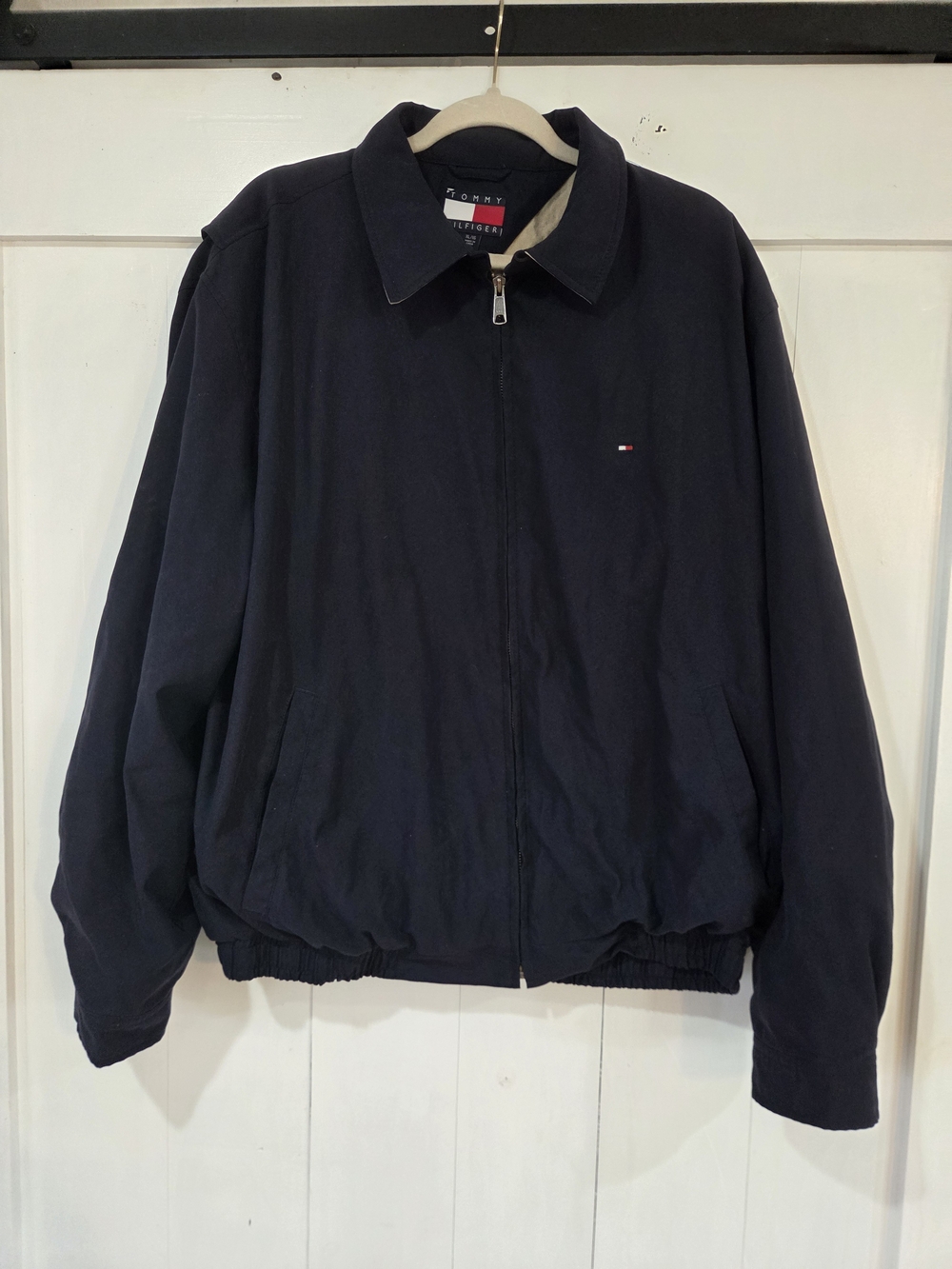Tommy Hilfiger Navy Zip-Front Bomber Jacket